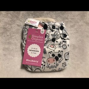 Blueberry Newborn Organic Simplex AIO Diaper